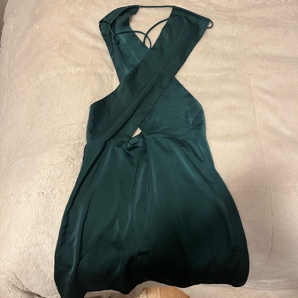 Princess Polly Phoenix Mini Dress Green - Picture 5 of 5
